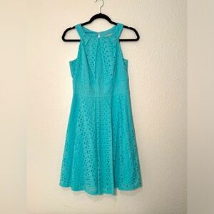 Spring Blue Dress Barn eyelet lace dress size 4